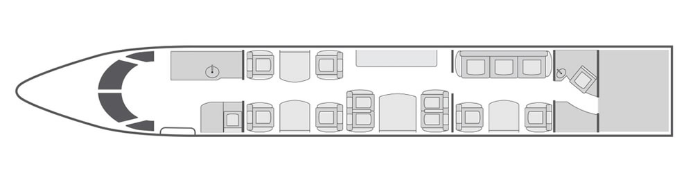 空客 ACJA319客舱布局